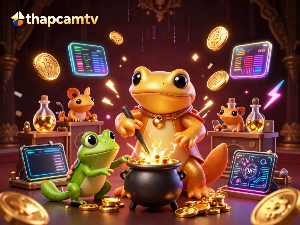 Experience thapcamtv's thrilling live football action with vibrant 3D alchemists and dynamic game symbols.