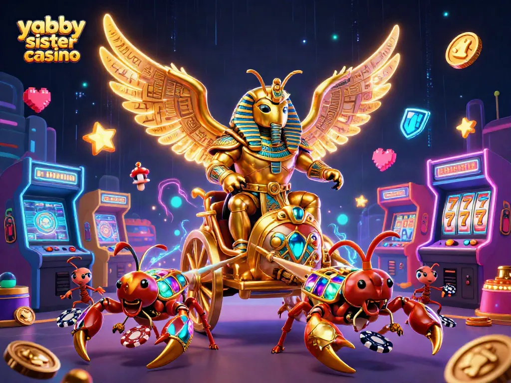 Engage with the vibrant world of yabby sister casino games and experiences illustrated in 3D.
