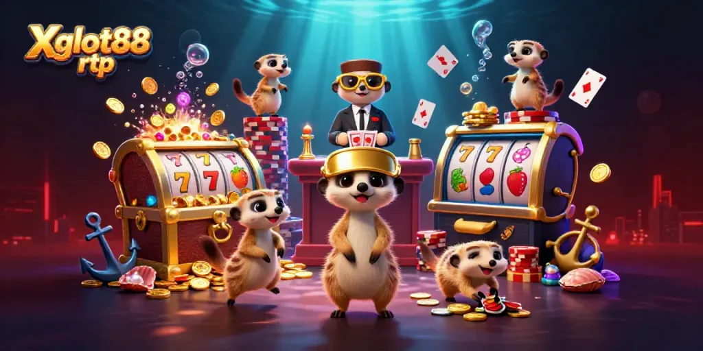 Meskipun tampak lucu, koloni meerkat Xgslot88 rtp mengelola kasino yang menakjubkan, dikelilingi harta karun dan simbol slot.