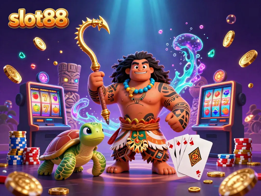 Experience thrilling action with slot88 featuring vibrant characters, dynamic gaming elements, and sparkling treasures.