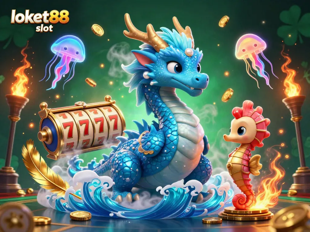 Engage with the loket88 slot experience featuring vibrant slot visuals, mystical characters, and casino excitement.