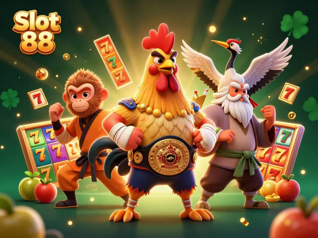Experience thrilling wins with Slot 88 colorful slot characters and game elements.