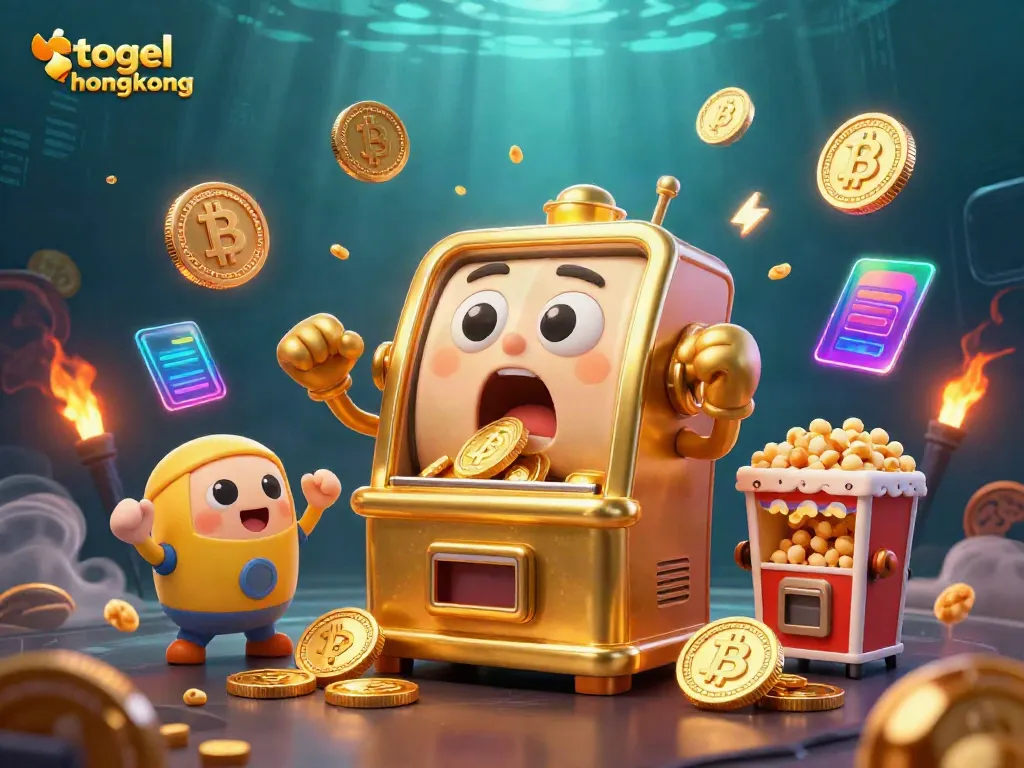 Menangkan togel hongkong dengan mesin slot emas yang mengeluarkan koin ke luar mulutnya.