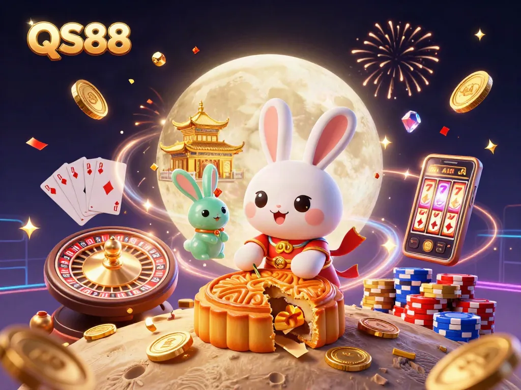 Experience thrilling gameplay at QS88 with the moon rabbit creating golden opportunities for massive wins.