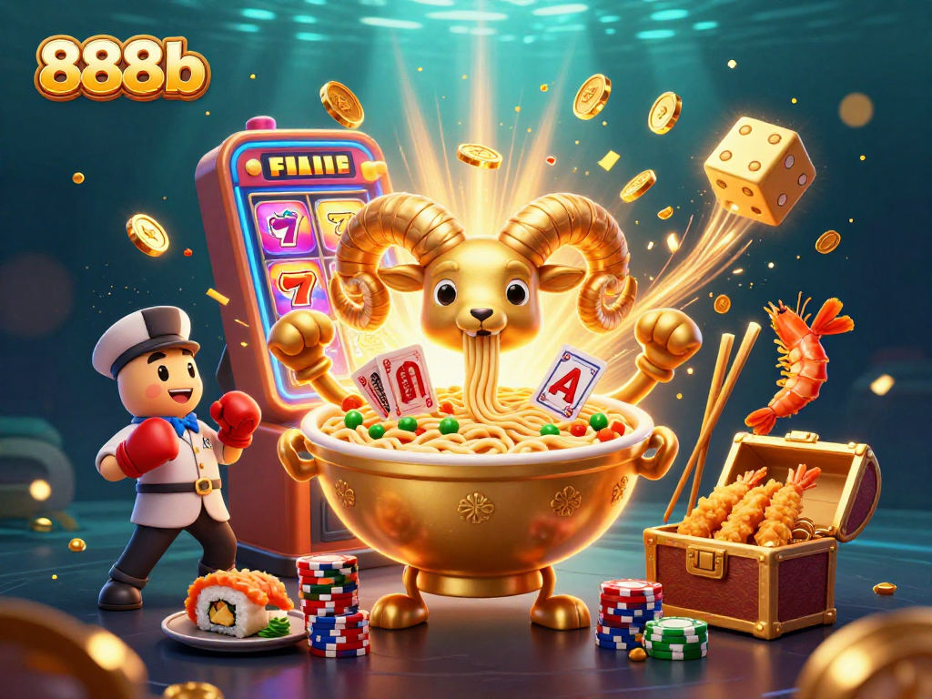 Engage with the thrills of 888b in a vibrant, colorful casino showdown.