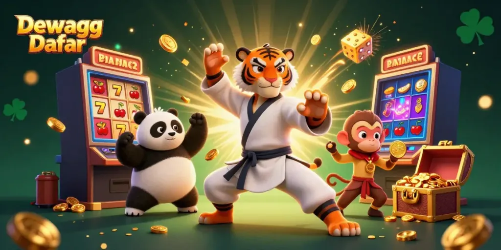 Experience thrilling gaming with Dewagg Daftar featuring animated characters in vibrant action.