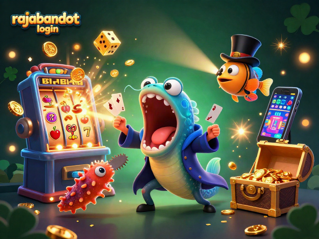 Rajabandot login menunjukkan gulper eel sihir, anglerfish, dan banyak elemen judi.