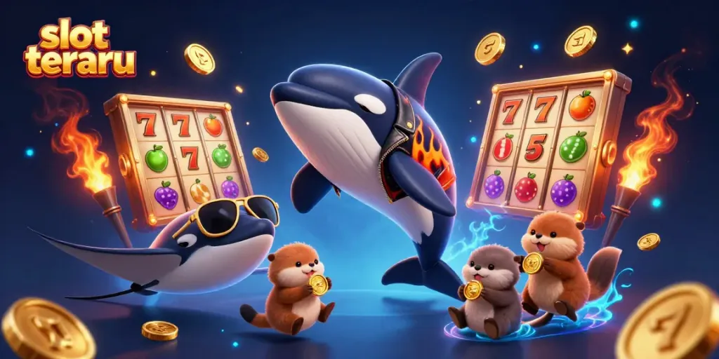 Menyajikan slot terbaru dengan orka, ikan pari, dan keluarga berang-berang emas berdesakan di slot dengan koin berkilau.