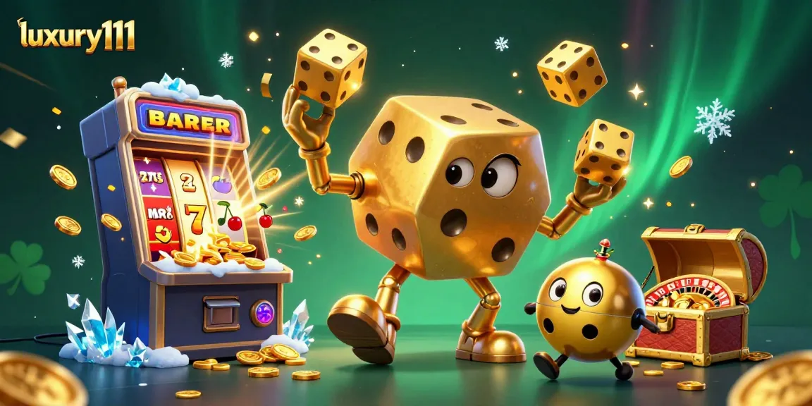 Engage with luxury111 in this vibrant 3D casino scene featuring dynamic golden dice and a jackpot explosion.