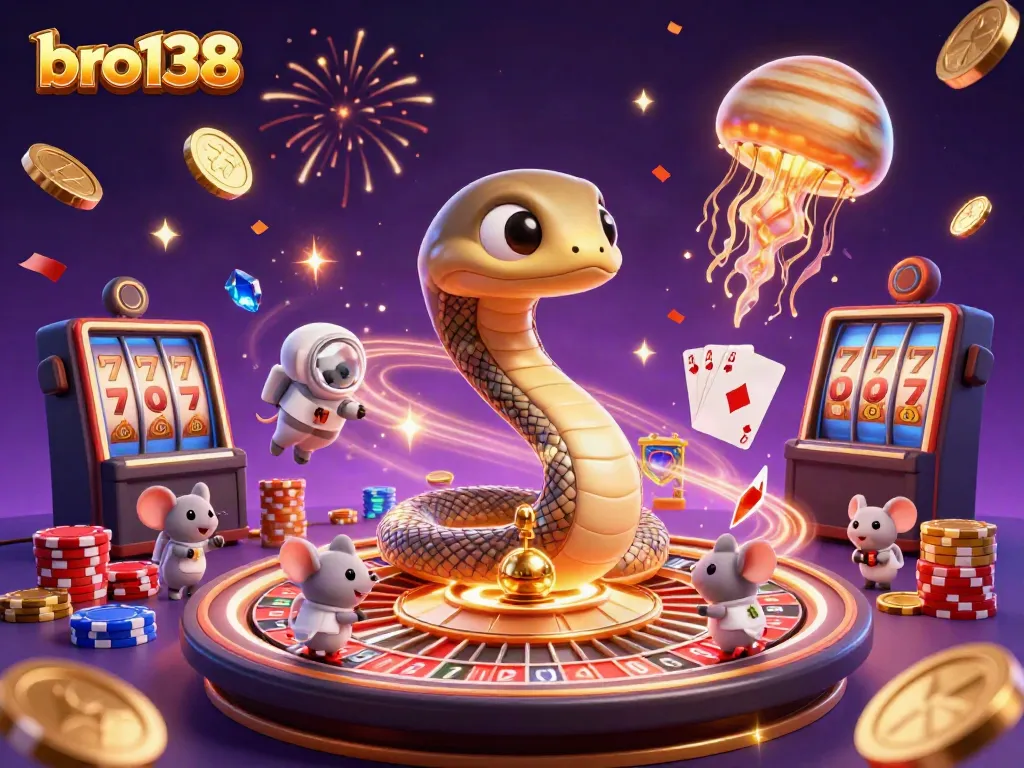 Join the excitement at bro138 with a cosmic roulette game featuring a Saturn coil and golden jellyfish dealer.