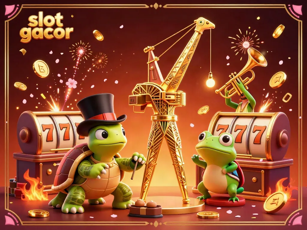 Menangkan slot gacor dengan karakter unik dan suasana kasino yang dinamis di ilustrasi 3D.