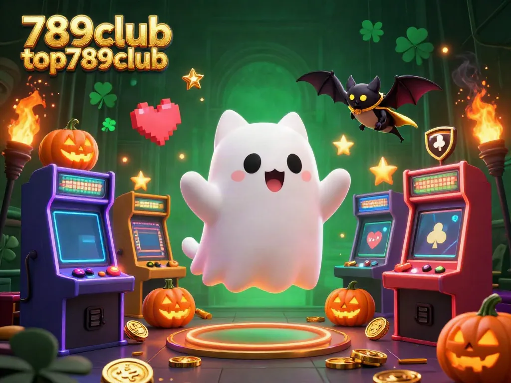 Experience thrilling gameplay with the 789club top789club characters in a haunted casino setting.