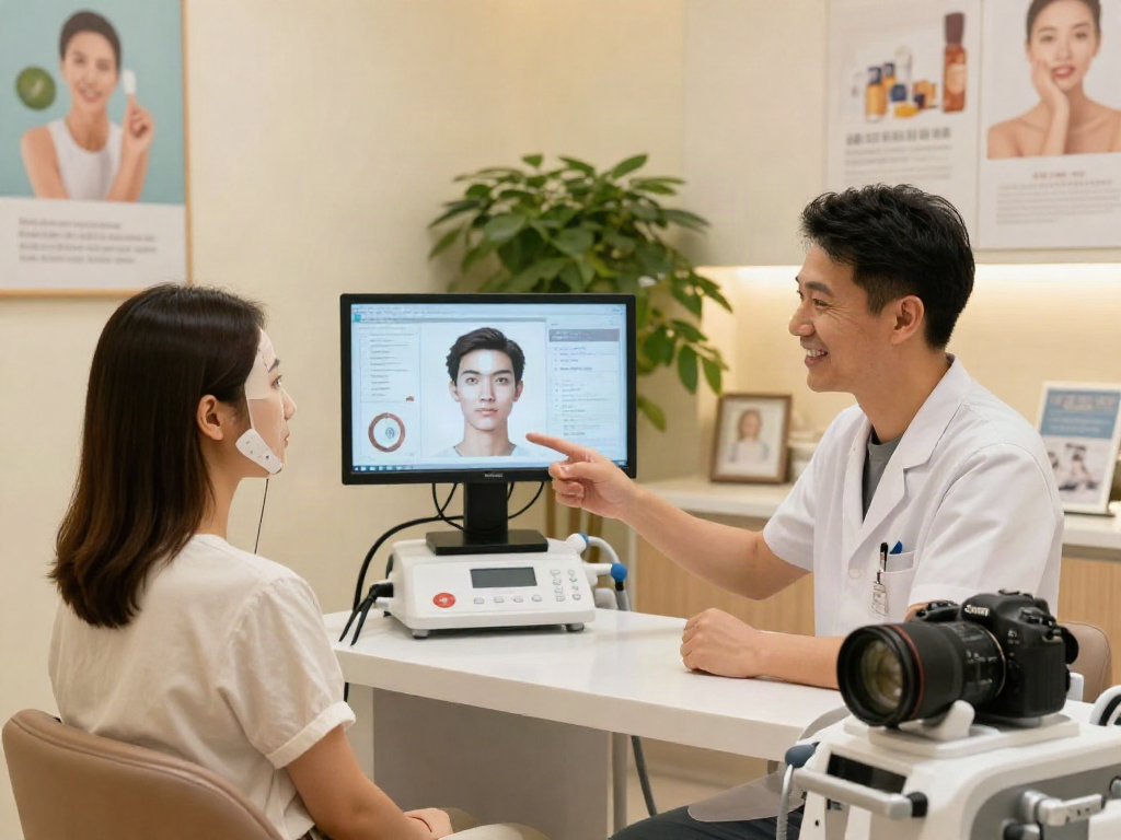 ClinicEvo cheaper than QOVES: Professional beauty analysis in a modern clinic.