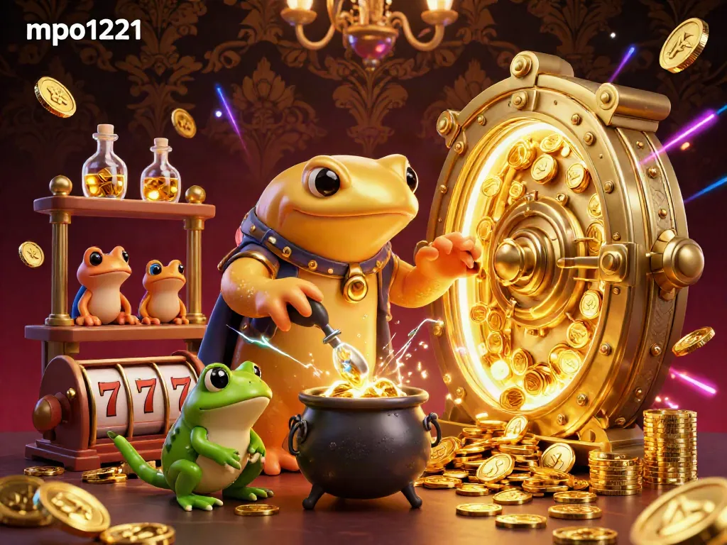 Experience the magic of mpo1221 as the giant salamander alchemist transforms gold in a vibrant casino world.