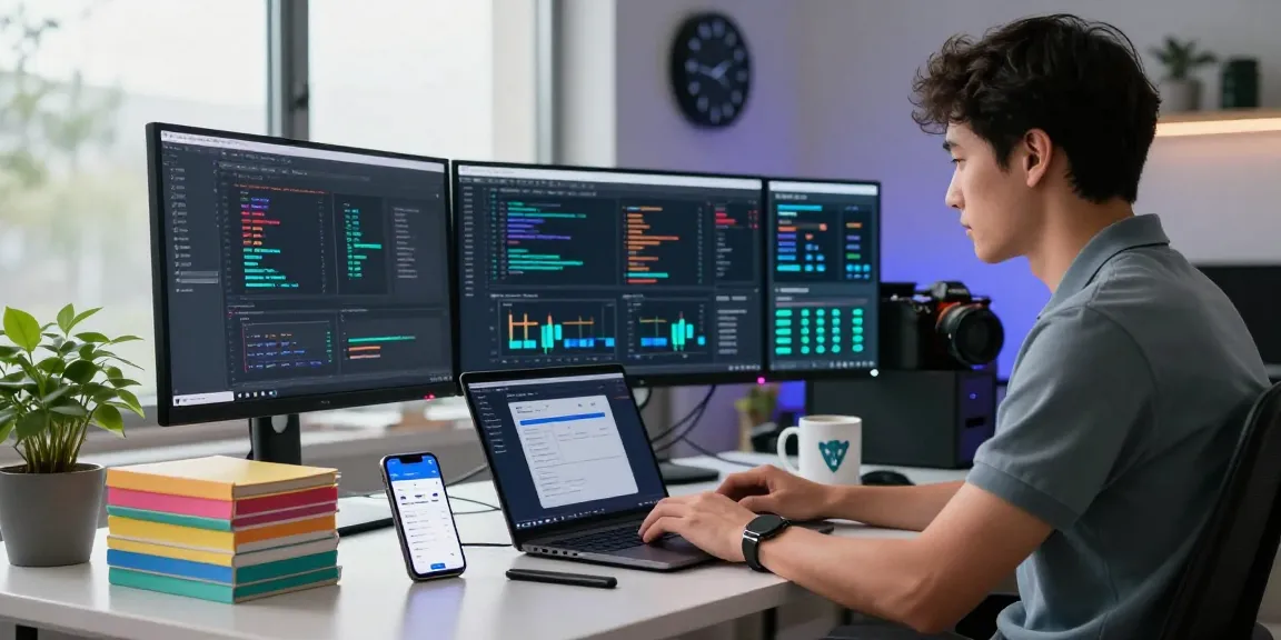 Escena de un experto en web hosting en México analizando datos de rendimiento.